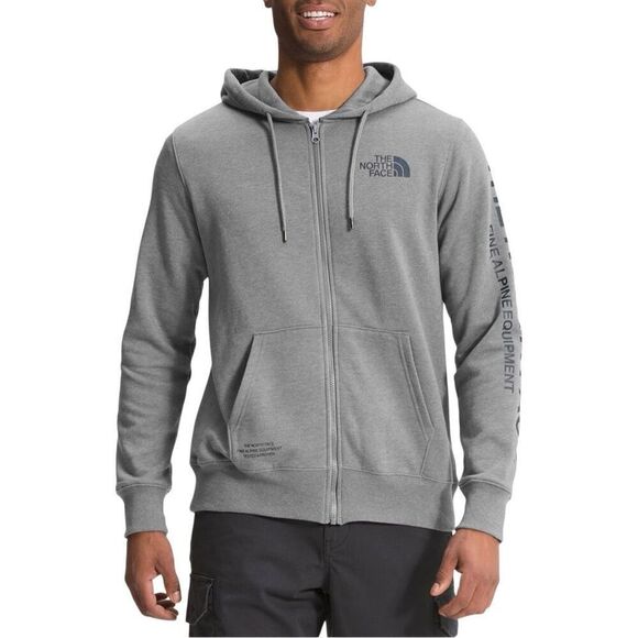 The North Face Proud Full Zip Hoodie size L Gray Sweatshirt - Picture 1 of 12